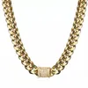 2023 Chain 8/10/21/14/16/18ming jóias da moda da moda 316L Aço inoxidável cor de ouro Miami Cuba Bend Chain Chain Colar para homens e mulheres 7-40 "Chain