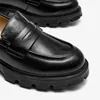 Dress Shoes BeauToday Penny Loafers Women Genuine Cow Leather Round Toe Thick Sole SlipOn JK Uniform Handmade 27764 230220