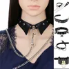 Choker Chokers Punk Collar Woman Black Necklace Pu Leather Goth Rivets Pendientes Party Club Sexy Gothic Femme Jewelry Spen22