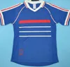 1982 1984 1998 Frances Retro Soccer Jerseys Trezeguet Deschamps HENRY ZIDANE Vintage classique 2006 FootShirt kits hommes Maillots de football jersey