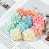 Decoratieve Bloemen Kransen 10 stks 4 cm Snoep Bal Zijde Hortensia Kunstbloem Hoofden Voor Thuis Bruiloft Decoratie Kerst DIY Krans Ambachtelijke Nep Bloemen T230217