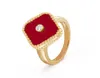 Anello Lucky Clover Quattro foglie Cleef Love Anelli in oro per donna Uomo Matrimonio di lusso 98IC