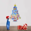 Weihnachtsdekorationen für Kinder, DIY Filzbaum mit Ornamenten, Geschenke für das Kinderjahr 2023, Tür-Wandbehang-Dekoration, zuverlässig