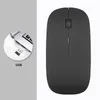 Ultra-fino Bluetooth Wireless Mouse Rechargable Tablet Notebook Office Dual Modo Bluetooth e 2.4g ratos silenciosos