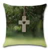 Pillow Art Cross Christian Religion Cover Sofa Case Car Chair House Party Decoration For Home Children Friend Gift /Decorativ