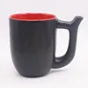 15 Ounce Double Color Ceramic Pipe Mug Coffee Cup Water Pipes Black Bong Cup For Tobacco Smoking