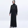 Etnische kleding Twee stukken Luxe Kaftan Islam Moslimvrouwen hijab aangepaste borduurwerk mantel abaya dubai eid caftan marocain djellaba