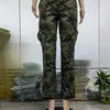 Casual Womens Pocket Pants Capris kläddesigner 2023 Nya tryckkamouflagbyxor Lossa raka byxor