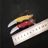 Multi-function Pocket Knife Keychains Fish-Type Stainless Steel Folding Knife Keyring Pendant Portable Outdoor Tool