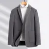 Мужские костюмы 2023 ГОДА MEN Classcial Подходящие Blazers Khaki Grey Notched Compare Advleding Костюмы Костюмы Мужские деловые наряды для шерсти одежда одежда