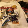 Camisetas masculinas Novo retro preto de manga curta harajuku camiseta hiphop verão neutro de streetwear ulzzang alien ancheck garota tshirt y2k top women z0220