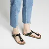 Designer Birkinstock tofflor tyska män och kvinnor Birkenski Flip Flops Cork Soled Beach Shoes Gizeh