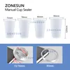 ZONESUN Manual Bubble Tea Cup Sealing Machine Soybean Milk Breakfast Cereals Packaging Tool for Stall Bakery Sealer ZS-MCS1