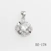 Charms WALERV Charm Flowered Shape Pendant Stamps Fashion Jewelry Accessories White Zircon Personality Set Women