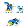 Figuras de brinquedo de ação Big Super Dino Abs Deformação Car para brinquedos de dinossauros Figuras de ação Superdino Transformação Mecha/Plano de resgate Toy 230217