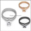 Charm Bracelets Noosa Snap Bracelet Jewelry Sier Goldb Elastic Ginger Buttons Bangle Fit DIY 18mm 스냅 클래식 드롭 배달 DHVQF