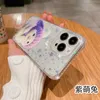 かわいいウサギブリンブリンダイヤモンドケース Iphone 14 プラスプロマックス 13 12 11 高級ソフト TPU ブリンブリンラインストーングリッタースターシャイニー星空細かい穴クリアゲル電話バックスキン