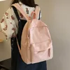 Bel çantaları basit düz renkli sırt çantası kadınlar su geçirmez naylon okulu genç kızlar için kitap çantası bayan seyahat backbag omuz çantası 230220