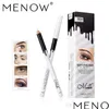 Eyeliner Menow Marka Makyaj İpeksi Ahşap Kozmetik Beyaz Kalem İpekböceği Vurgu Kalem 12 PC/Set Su Geçirmez Göz Yolcusu P112 Bırak dhoqy