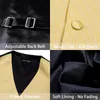 Herenvesten mannen vest vast geel gevest v-neck slanke pak dots strops set gouden stropdas pocket square manchetjes voor bruiloft barry.wang