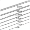 Цепочки змея из нержавеющей стали 2,0 мм 2,4 мм м 3,2 мм Женская кофера для мужчин для мужчин хип -хоп ювелирные изделия.