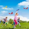 Aircraft Modle Foam Plane 10m Launcher Catapult Glider Airplane Gun Children Outdoor Game Bubble Model Shooting Fly Roundabout Toys