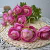 Decorative Flowers 5 Pcs/Lot Simulation 8 Heads Peony Artificial For Home Wedding Decoration Background Lotus Fake Branch