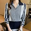 Женские блузки Blusas Mujer de Moda 2023 Осенний блузка с длинным рукавом WOMEM ОТКЛЮЧИТЕЛЬНА