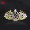 Tiaras AINAMEISI 5 Farben Kristall Tiaras Haarschmuck Gold Kronen Mädchen Kopfschmuck Mode Hochzeit Braut Krone Haarschmuck Z0220