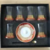 Tassen Untertassen 6 Sets türkische Teegläser mit Löffel Kaffeetasse Romantische Exotikglas Küchendekoration Geschenkbox
