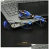 Lunettes de lecture Hommes Femmes Lunettes bifocales Lunettes presbytes Lentille en verre transparent Uni sans monture Antiblue Light Drop Delivery Health Dhu9S