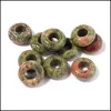 Sten 10 mm l￶sa p￤rlor 4mm h￥l naturliga roskvarts turkos nakna stenar diy smycken ac jiaminstore droppleverans dhzbs