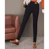 Women's Pants Autumn Women High Waist Super Thick Cashmere Thermal 2023 Femme Design Leggings Winter Lady Pencil Trousers