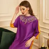 Ethnic Clothing Robe Musulane Longue Abaya Dubai moda satynowa długie sukienki dla kobiet femme islam kaftan