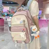 School Bags Color Matching Teenage Girls Student Backpacks Waterproof Women Laptop Backpack Large Capacity Female Travel Bag Cute Schoolbag