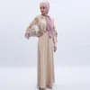 Etnische kleding Twee stukken Luxe Kaftan Islam Moslimvrouwen hijab aangepaste borduurwerk mantel abaya dubai eid caftan marocain djellaba