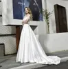 Robe de mariée sirène mince à sequins nouveau style long en V profond EN32382