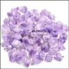 Charms Natural Crystal Stone Amethyst Irregar Shape Pendants For Halsband￶rh￤ngen Smycken Making Drop Leverans Fyndkomponenter DHG4Q