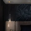 Kolye lambaları Özelleştirilebilir lüks kristal Led Lamba Siyah/Altın Su Damla Aydınlatma Sanat Başucu Restoran Bar Merdiveni