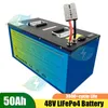 Batteria a ciclo profondo 48V 50AH LiFePO4 per bici elettrica 48v e scooter inverter per bicicletta Energia solare