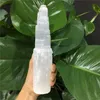 Decorative Figurines Objects & Natural Quartz Crystal Selenite Tower Lamp High Frequency Flash Spiral Gypsum Castle Reiki Healing Rough Ston