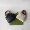 Hurtowa kobieta oryginalna skórzana skorupa torebki vintage mini bambusowa torba do uchwytu z skórzanym paskiem w białym/czarnym kolorze złota sprzętowe torby crossbody