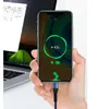 1m 3ft metal düz erişte mikro tip C usb kabloları 3A Samsung için hızlı şarj kablosu S7 Edge S8 S10 S20 Not 8 HTC Android Telefon