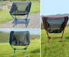 Lägermöbler utomhus vikbar stol bärbar ultralätt måne luftfart aluminiumlegering fiske pall fritids turism ryggstöd