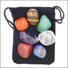 Stone 7pcs/set Reiki Natural Tambled Irregar Polishing Rock Quartz Yoga Energy Bead para Chakra Cura Drop Delivery Jewel DHCWL