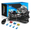 Billätt tråd 3m 12v 30a 18Awg Wiring Harness Relay Loom Cable Kit FUSE för Auto Driving Offroad LED Work Lamp Switch Onoff