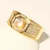 Cluster Rings Fashion Gold Color кольцо для женщин S925 стерлинговой марок классический мужской панк -стиль хип -хоп -группа Cool Crystal Cz Dewelry
