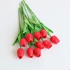 Fleurs décoratives DIA 3CM Mini tulipe Simulation fleur PU hydratant toucher mariage décoration de la maison accessoires de photographie