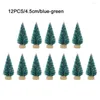 Decorazioni natalizie 12 pezzi mini albero sisal decorazione di cedro di seta piccolo bianco blu verde bianco per casa