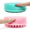 Siliconen body borstel baby shower spons droge massager badhanddoek voor body bast siliconen body scrubber rug scrubber SN5137